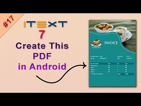 Create pdf in android using itext 7 | itext 7 android example | Android iText PDF example, iText PDF