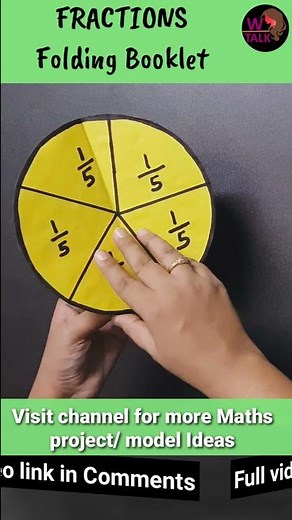 FRACTIONS Foldable Booklet | Maths School project Activity | Maths working model | Mathematics TLM