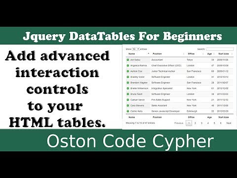 jQuery DataTable Tutorial With Materialize CSS Design For Beginners