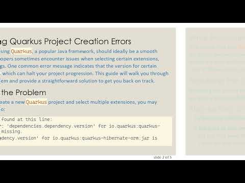 Resolving Quarkus Project Creation Errors