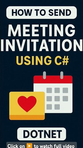Send Meeting Invitation on Calendar using C# .NET | ICS File Tutorial #shorts #ics #meeting