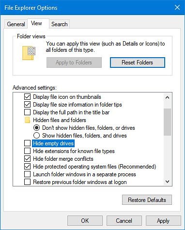 How to show all Drives in This PC folder of Windows 11