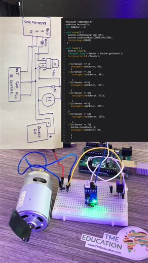 DC Motor Speed with Arduino using IR Sensor #arduino #engineering #Electronics #irsensor | Upload Ideas with Itamar