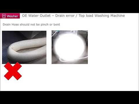 LG Top Load Washing Machine: How to solve OE Water oulet drain Error