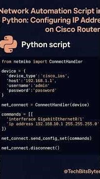 Network Automation using Python Script- IP address configuration example