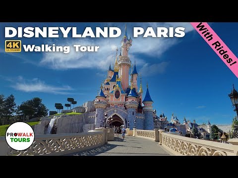 Disneyland Paris - Complete Walkthrough with Rides - 4K - with Captions