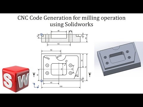 CNC Code Generation for milling operation using SOLIDWORKS - 2 | Tutorials for Beginners
