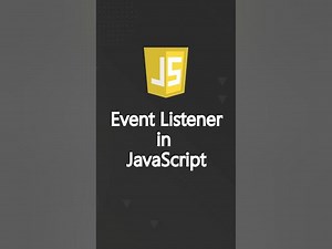 Event Listener in JavaScript shorts javascript