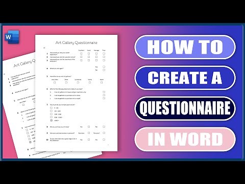 How to make a questionnaire in Word | QUESTIONNAIRES | Microsoft Word Tutorials