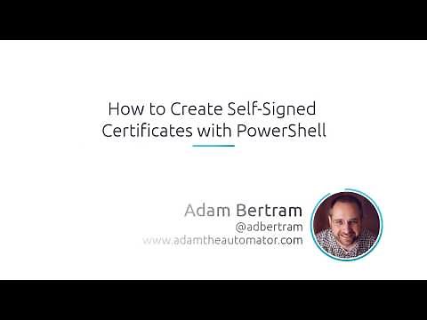 How to Create Self-Signed Certificates With PowerShell