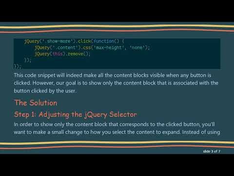 How to Create a Read More Button with jQuery to Expand Content