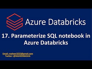 17. Parameterize SQL notebook using widgets in Azure Databricks | Widgets in SQL in Azure Databricks