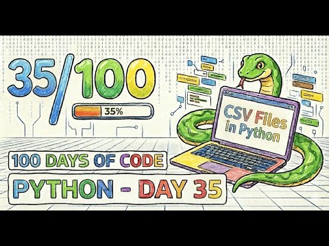 100 Days of Python – Day 35: CSV Files in Python (Read, Write, csv Module)