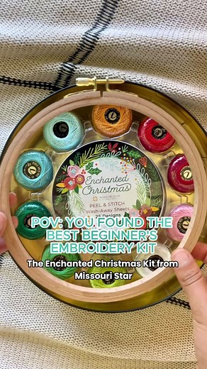 15K views · 205 reactions | Holiday projects are made simple with the Enchanted Embroidery Kit  Add these embroidery patterns to pillows, wallhangings, table runners, and more for your loved ones this season! Or pass the tradition on to someone by gifting them this kit  | Quilting Deals - Missouri Star Quilt Co | Facebook