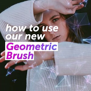 14K views · 154 reactions | Say hello to the Geometric Brush!  The low down: It looks like it fell out of the sky, but like also out of a math text book in the BEST way ✨ Try it here: https://bit.ly/2CnLWun | Picsart | Facebook