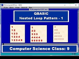 Nested Loop Pattern - 1 | QBASIC Tutorial | Computer Science - 9