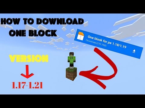 How to download minecraft one block map||