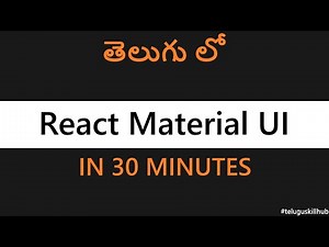 React Material UI Tutorial in Telugu