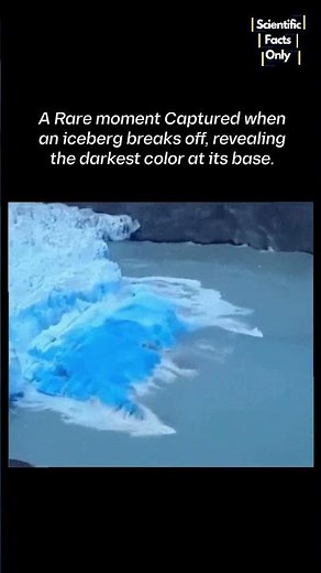 Rare Moment Captured Revealing The Darkest Color Of Iceberg in the sea 🤯 #sea #iceberg #shorts