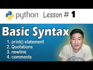 The first python program: Basic syntax to know #1