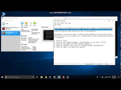 How to assign an I.P. to Metasploitable-2 on VirtualBox (Windows 10)