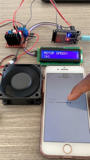 IoT Fan Speed controller with ESP32 using LCD Display, L298N DC Motor Driver and Blynk IoT mobile app #arduino #engineering #electronics #arduinoprojet #electricalengineer #arduinobeginner #programming #electrical #uploadideaswithitamar | Upload Ideas with Itamar