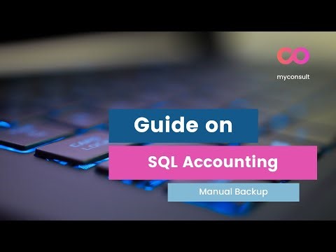 SQL Accounting - How to manually backup your SQL database