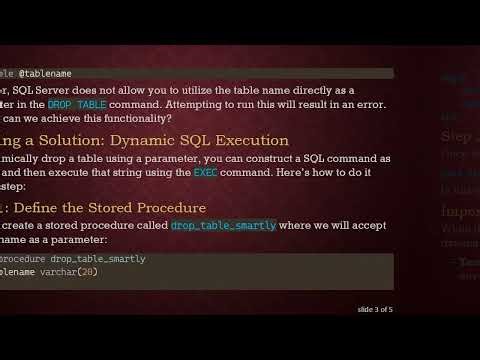 How to Create a Stored Procedure for Dropping Tables in SQL Server