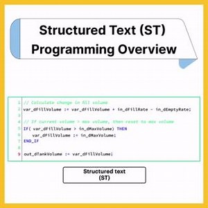 Structured Text (ST) Programming Overview learn about Structured Text (ST) programming for PLCs - a powerful text-based language favored by younger programmers. Discover its capabilities for complex arithmetic and data structure manipulation. #PLCProgramming #StructuredText Explore the world of automation and PLC programming on our website: www.realpars.com | RealPars
