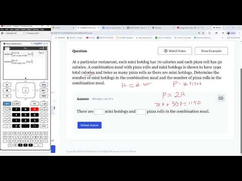 Solving a system of linear equations word problems