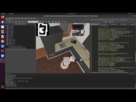 Webots - Tiago Robot Kitchen Environment Manipulation (Demo)