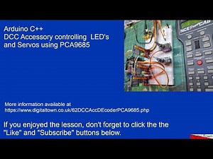 Arduino C++ Arduino based DCC Accessory decoder controlling servos and LED's for points and lights