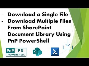 PnP PowerShell - Download Files From SPO Document Library