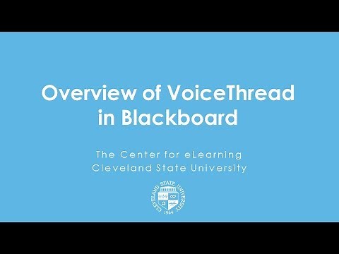 VoiceThread in Blackboard