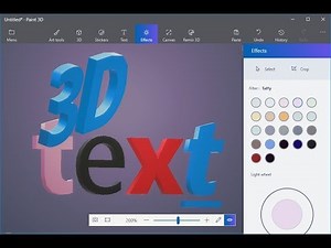 Create 3d text in paint 3d #technology