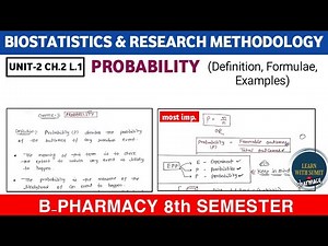 Probability- Definition, Formula, Examples | Unit-2 Ch.2 | Biostatistics b pharm 8th semester