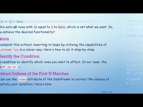 How to Set a Limited Subset in a Pandas DataFrame Without Loops
