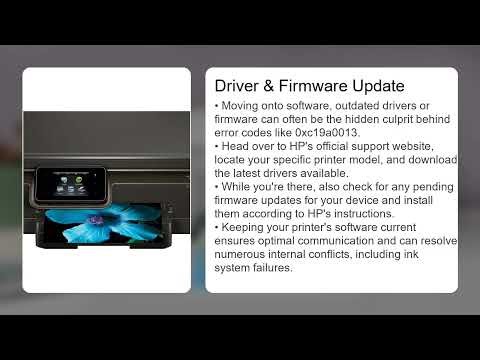 HP Printer Error Code 0xc19a0013 – Ink System Failure Fix
