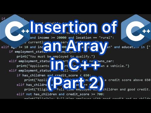 How to insert an array in C++ (Part 2)?