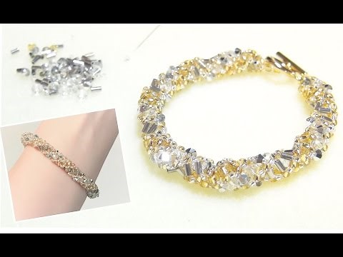 ネッティングをチューブに編むブレスレットの作り方 Netting tutorial DIY