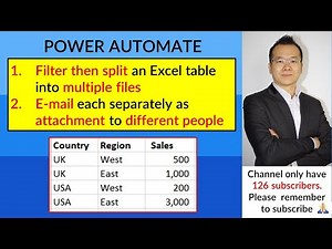Automate filter Excel table then e-mail filtered report separately using dynamic sending list - PAD