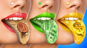 We have already watched videos with rich vs poor food and we can rightfully call ourselves experts in this area. So this time we're expanding the topic to rich vs broke vs giga rich! Such luxury has never been seen in any video, and the chocolate will literally last like a river until 100 layers of chocolate are collected! Well, how can you refrain from watching this sweet challenge? | Ratata