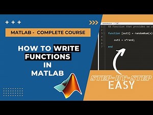 Write functions in Matlab | MATLAB Tutorial for Beginners | Full Course (Pt 10)