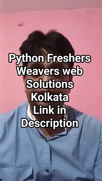 Fresher Python Developer Job in Kolkata | Weavers Web Solutions Recruitment 2025
