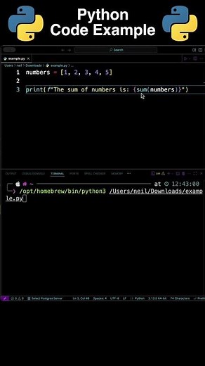 How To Sum All The Values in a List | Python Code Example #python