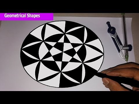 How to Drawing Circles Geometric shapes Art Tutorial Step by step | Very Easy Trick Art for Kids