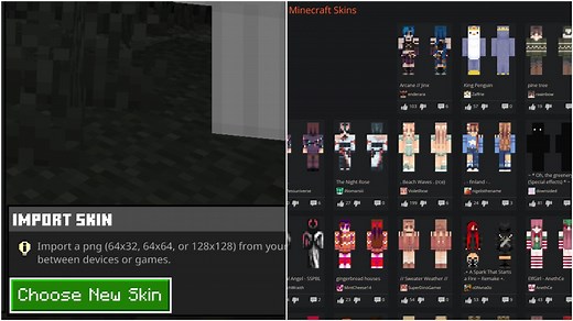 How to import skins to Minecraft Bedrock