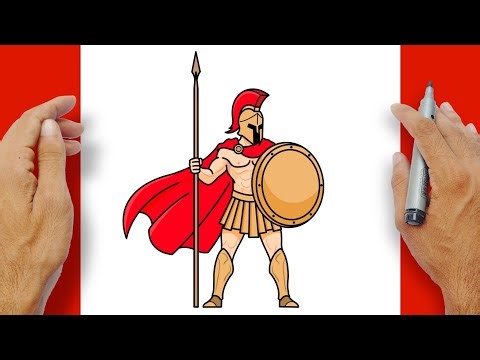 How to Draw ROMAN SOLDIER Easy Step-by-step