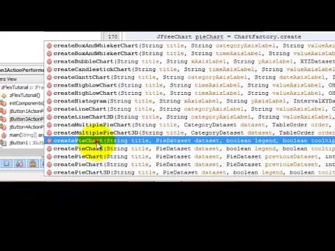 Creating a Pie Chart with NETBEANS and JFreeChart