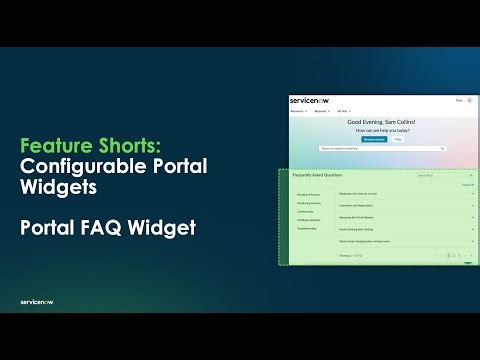 Feature Shorts: Configurable Portal Widgets: Portal FAQ Widget